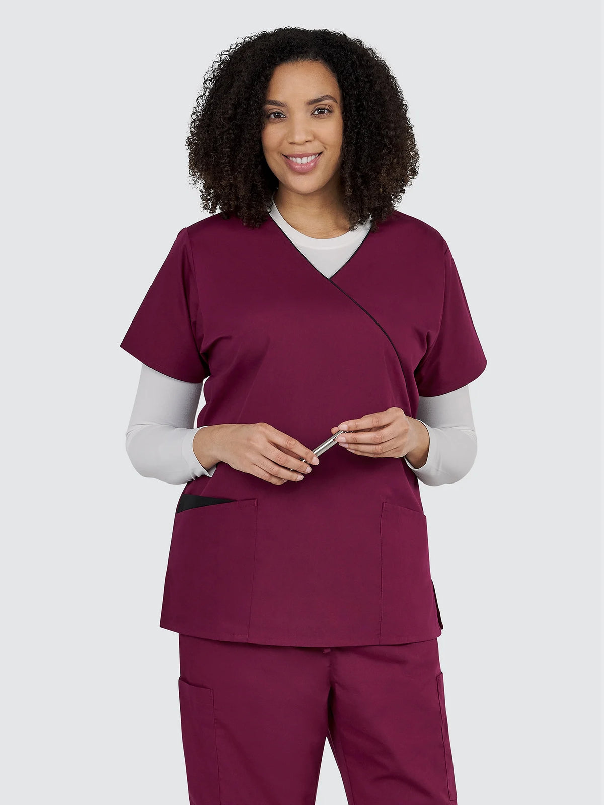 Galaxy Mock Wrap Female Scrub Top GXWT
