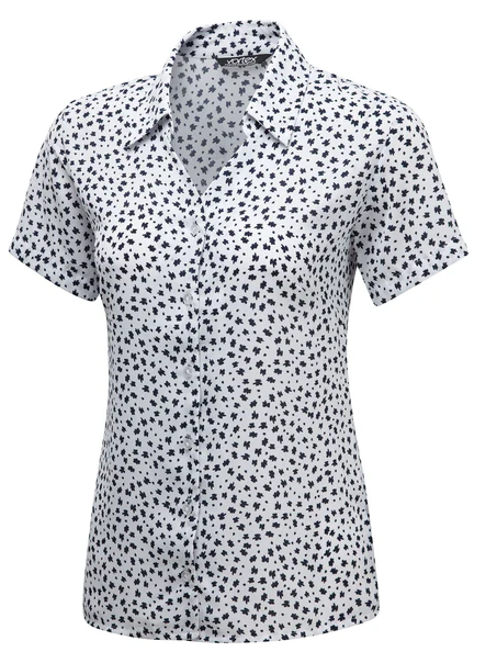 HEIDI Print Short Sleeve Blouse