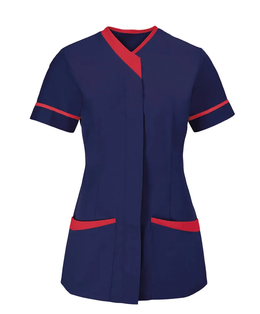 Contrast V-Neck Female Tunic NF54
