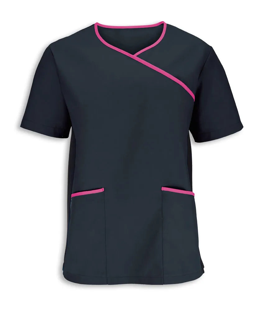 Stretch Male Fit Contrast Scrub Top NM43