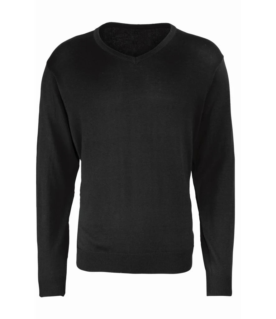 Knitted Cotton Acrylic V Neck Sweater PR694