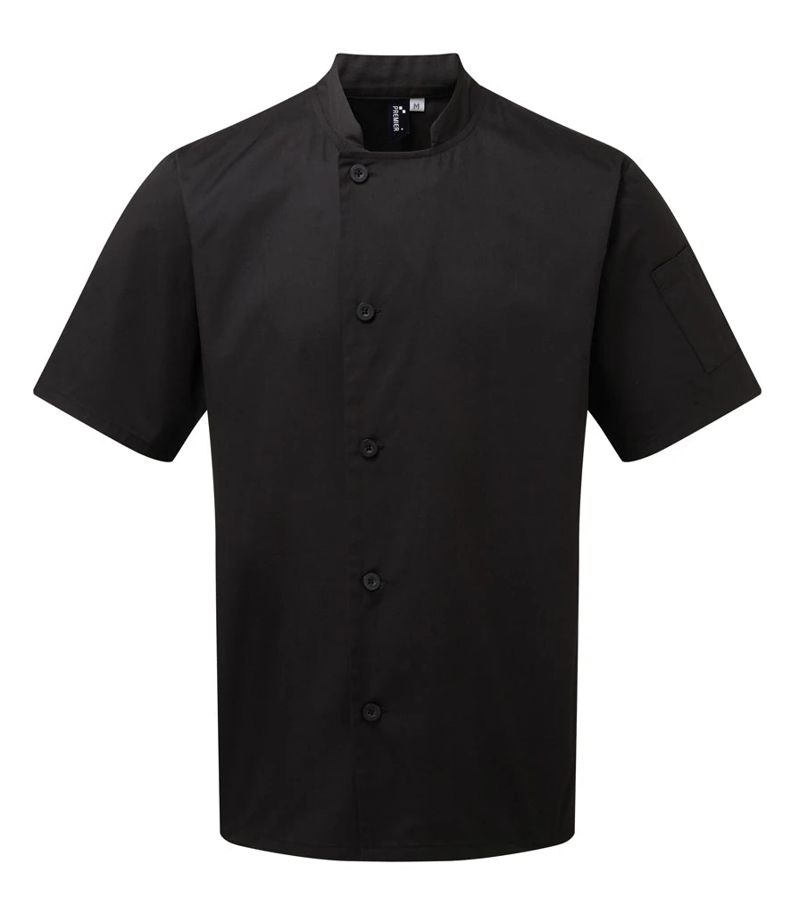 Essential Button Short Sleeve Chef's Jacket PR900