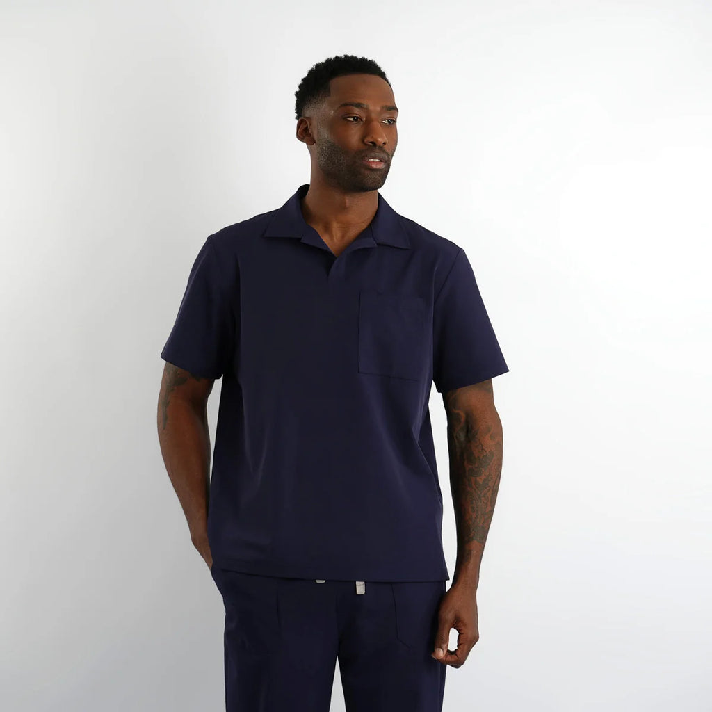 LUMA Modern Men's Polo Scrub Tunic SC203