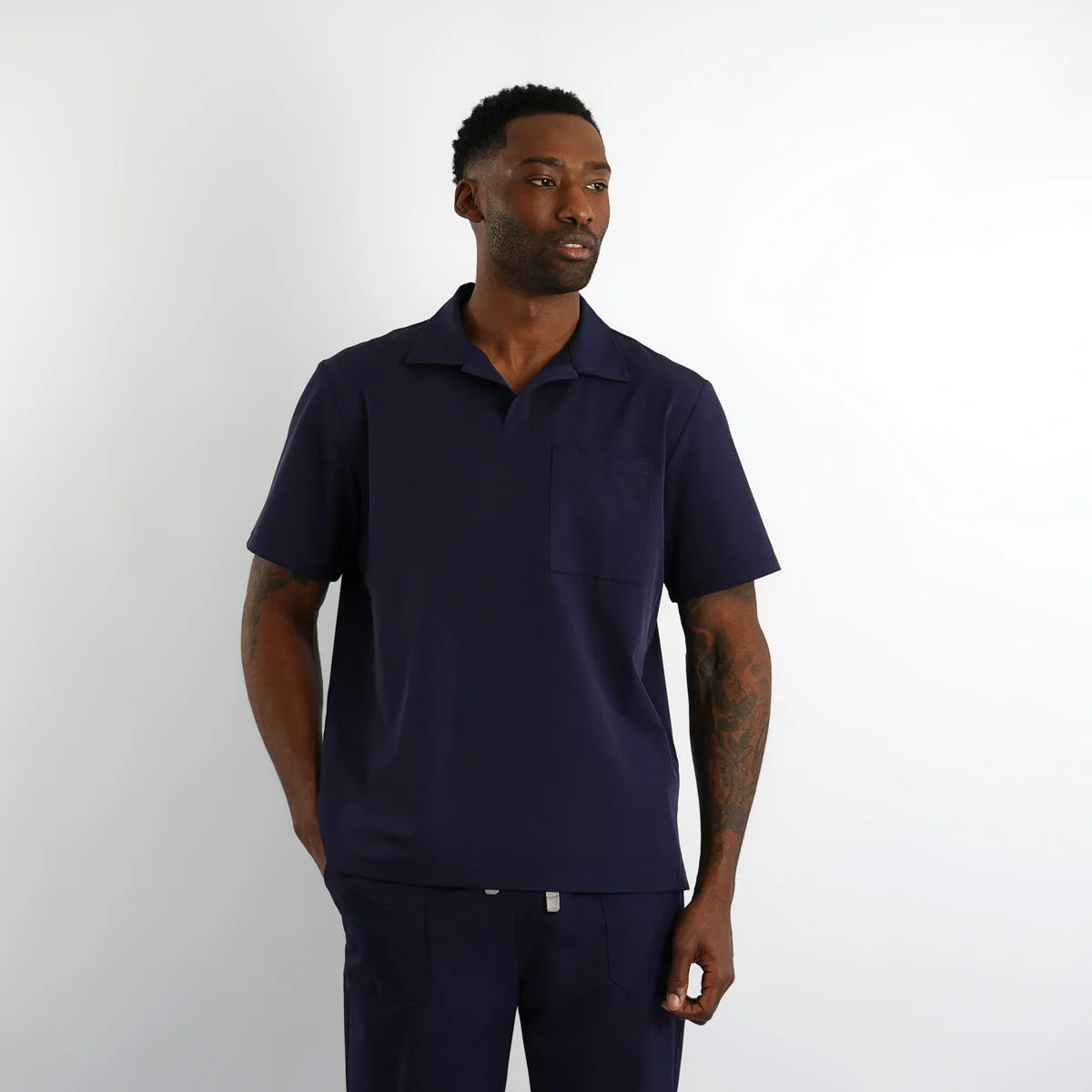 LUMA Modern Men's Polo Scrub Tunic SC203