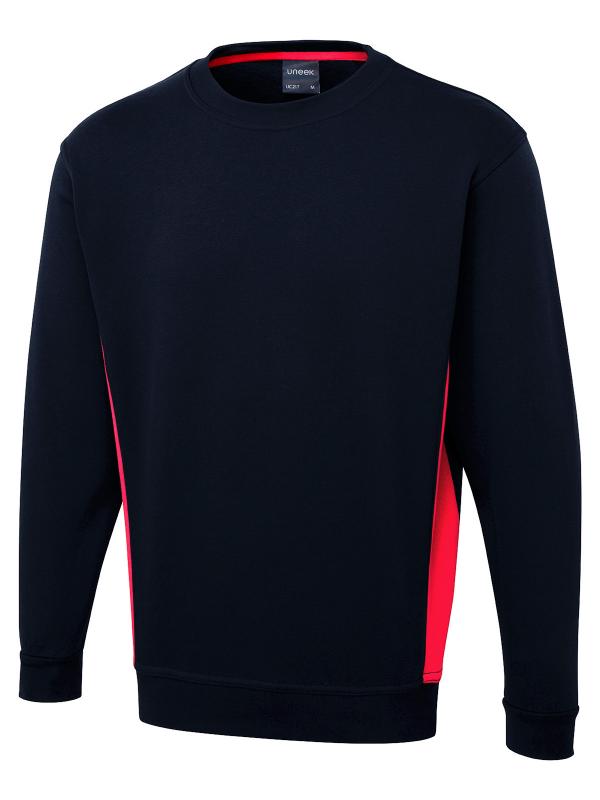 Two Tone Crew Neck Sweatshirt UC217