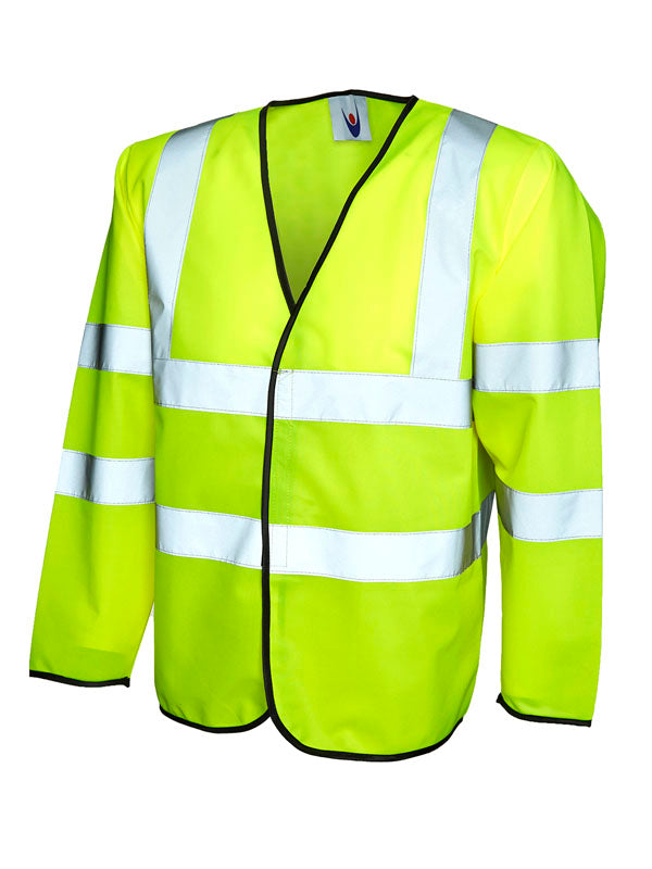 Long Sleeve Safety Hi-Vis Waist Coat UC802