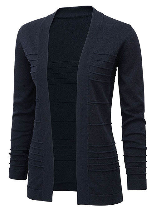 RACHEL Long Sleeve Jacket Style Rib Cardigan