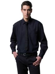 Russell Collection mens long sleeve poly-cotton Easy Care Poplin shirt