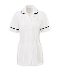 HP369W White Zip fastening Tunic with Piping