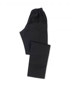 NU965U Plain Black Trouser Elasticated Drawstring Waist